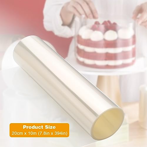 Zocipro Acetate Cake Collars, 20cm x 10m Thickened Acetate Sheets - Image 2