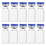 PAMINGONO 3 Ml Glasfläschchen mit Deckel – 50 Stück Transparente Laborflaschen aus Glas Kleine Probenflaschen mit Dichtem Verschluss für Ätherische Öle und Flüssigkeiten