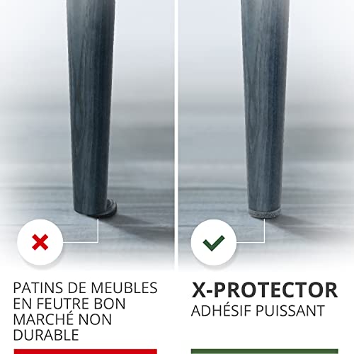 X-Protector FURNITURE PADS 48 Premium Felt Pads Floor Protector - Chair Felts Pads For Furniture Feet Wood Floors thumb #3