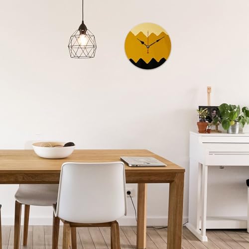 Horloge sans tic-tac 60 cm en bois décorative pour salon et chambre - 6