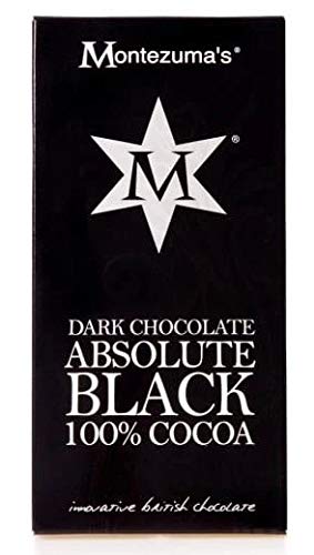 Montezuma's Absolute Black 100% cacao | Barrette di Cioccolato Fondente, 5 x 100g