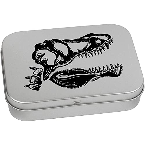 Azeeda 110mm 'Tyrannosaurus Skull' Metal Hinged Tin/Storage Box (TT00202012)