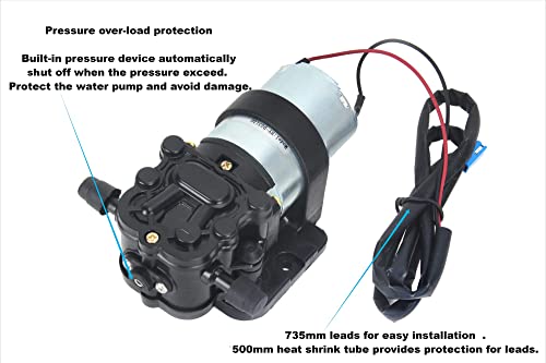 Huiyu Hy-D23130 Self Priming Diaphragm Pump Dc 12V 1.2 Lpm 30 Psi Suction 1.3 Meter For Water Dispenser Cooler Electric Appliance #TOP3