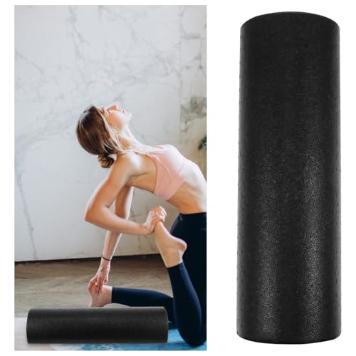 Rodillo de espuma semicircular HEMOTON para yoga y masaje, 45 cm, negro, para ejercicios musculares, de piernas y pies, fitness deportivo y fisioterapia miniatura 3