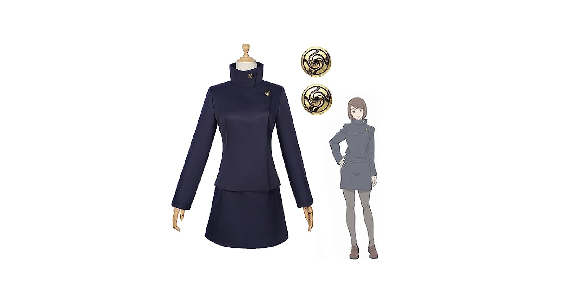 【フルセット】呪術廻戦 家入硝子などに 女子制服 コスプレ 衣装 ウィッグ Amazon.co.jp: [Acosdary] 家入硝子 高専 コスプレ衣装 ウィッグ
