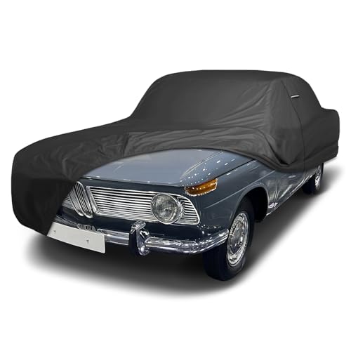 Image of iCarCover Premium Custom Car Cover for 1961-1964 BMW 1500 Heavy Duty Waterproof All Weather Rain Snow UV Sun Protector Custom Fit Full Exterior Indoor Outdoor Protection Car Cover (Black)