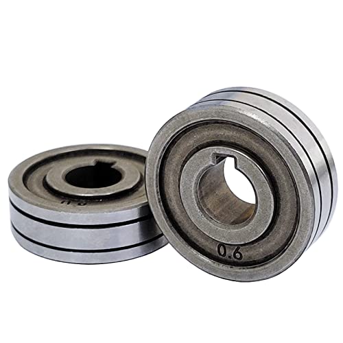 2x Roll Wheels Knurled Groove Wire Machine Feed Drive