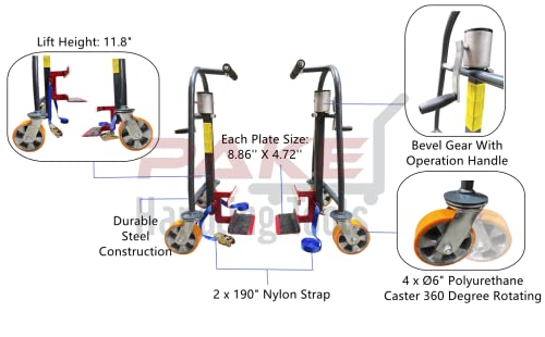image for Manual Furniture and Crate Mover (Set of 2) with PU Swivel Casters - S
