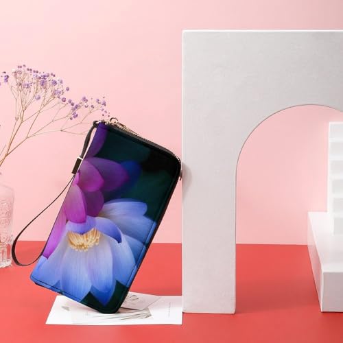 Fashionable Large-capacity Lotus Flower1 Printed Leather Wallet Vertical, Internal Multi-compartment Design - Meet Your Diverse Travel Needs 6