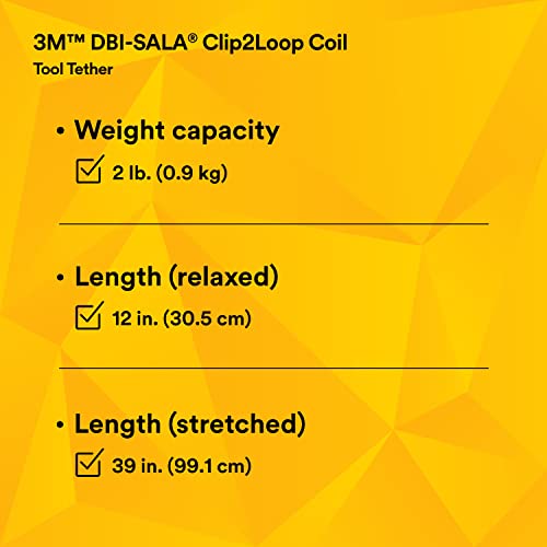 3M Clip2Loop Coil Tool Tether 1500060, 2 lb Capacity, 7 – 34 in,Pack of 10 - image 9