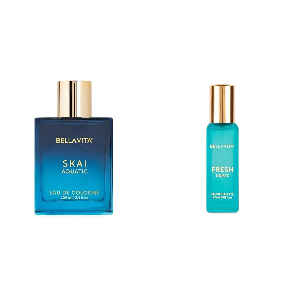 Bella Vita Luxury Skai Aquatic Unisex Eau De Cologne FRESH Unisex Eau De Toilette Perfume With Bergamot Lavenderylang Ylangpremium Long Lasting FRESH Fragrance For Unisex 20ML-image-16