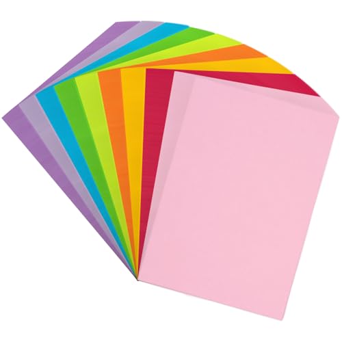 Colored Copy&Print Paper 8.5X11 Inches,180 Sheets 9 Colors Rainbow A4