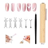 L'ensemble comprend: vous recevrez un ensemble d'outils d'agitation à ongles pour les yeux de chat, y compris 1 morceau de stylo magnétique 3 en 1, 1 morceau de stylo à aimants à ongles à boule en acier, 2 morceaux de Guides d'aimant à ongles en forme de lapin en forme de lapin.