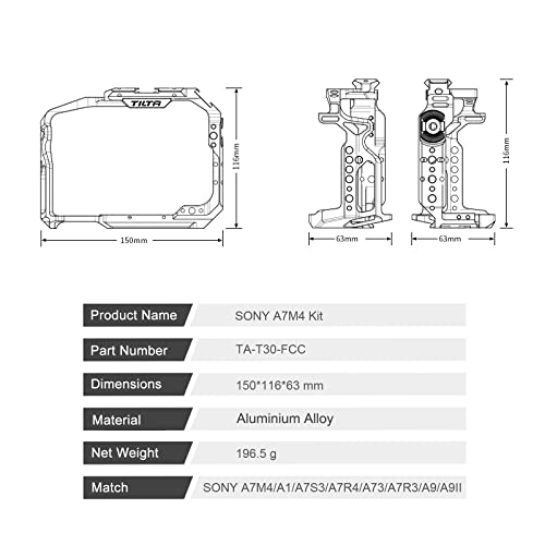 TILTA TA-T30-A-B-2 Camera Cage a7 IV Basic Kit per...