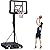 FAHKNS Portable Basketball Hoop Outdoor, Adjustable Height 4.8-10FT Basketball Goal with Heavy-Duty Steel Frame & Wheels, 44 Inch Backboard Basketball System for Driveway, Backyard