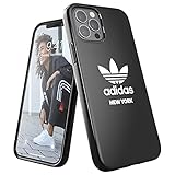 アディダスオリジナルス iPhone12 ケース / iPhone12pro ケース 6.1インチ アディダス ニューヨーク トレフォイル ロゴ ブラック [adidas SS21 for iPhone 12 / 12 Pro black Trefoil New York]