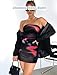 OZICERD Summer Tube Mini Dresses for Women Trendy Y2k Ruched Going Out Club Rave Outfit Bodycon Short Bandeau Dress Black Red S