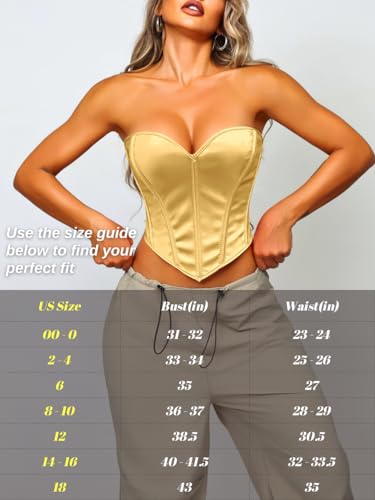 Image of ChiaoLezhee Heart Corset Top For Women, Sexy Concert Outfits Going Out, Strapless Crop Top, Overbust Bustier