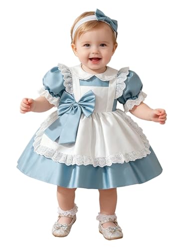 Vestido festivo en forma de A para bebé niña MSemis que no irrita la piel