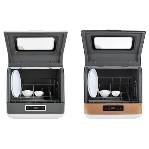 Lavastoviglie Portatile YZTDA - Doppio Ingresso Acqua, 6 Modalità, 42L, Bianco Acciaio - Foto 4