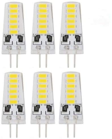 Best To Buy® (6-Pack) Dimmable 5-Watt T4 G4 Led Bulb 12-18V Ac/Dc, 12Smd5733 5W White Color (Jc10 Bi-Pin 25-35W Replacement) #TOP9