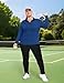 FOREYOND Plus Size Quarter Zip Pullover Women Long Sleeve Golf Polo Shirts Workout Athletic Tops Yoga Running Gym Clothes Dark Blue