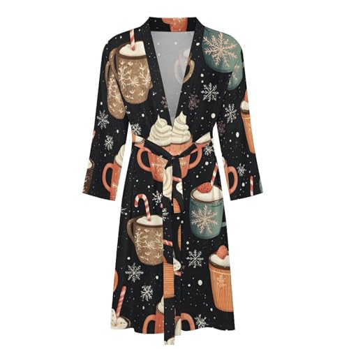 Peignoir de bain homme léger contre la chaleur vêtement nuit kimono - 4