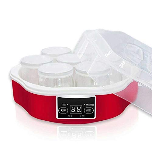 ZXvbyuff Yogur digital fabricante fresca, yogur máquina del fabricante de contenedores de almacenamiento y la tapa, hecho en casa sano Yogur, Perfecto for Orgánica, for bebé, niños