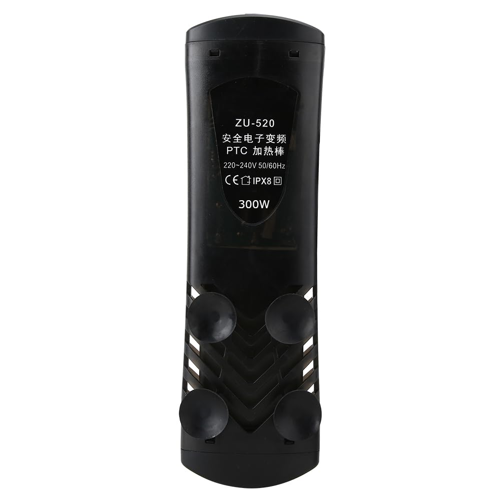 Calentador de Acuario, Temperatura Ajustable, Apagado Automático, Pantalla LED, Calentador Digital de Pecera PTC, Varilla de Calentamiento de Acuario con Ventosa (1000W)