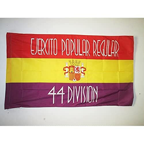 AZ FLAG, Spanish Republican Army 44 Division Flag, 3x5 Ft, People's Republican Army Banner with Sleeve, 100% Polyester