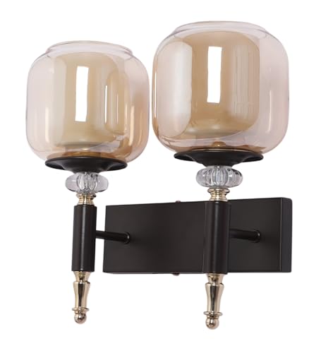 Image of ELAINTE Premium Wall Light | | Elegant Glass Wall Lamp for Living Room & Hallway | 3 Years Warranty | Free Bulb (Velora-Double)