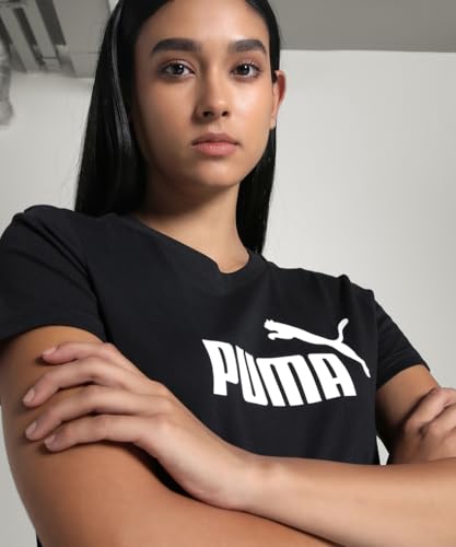 Image of Puma Women Cotton Letter Print Regular Fit Tees