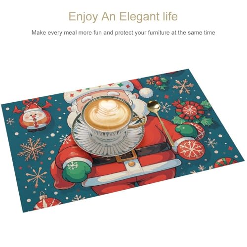 Set de table de Noël lavable anti-tache pour simplifier les fêtes - 4