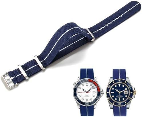 Watch Straps Elastic Nylon French Parachute NATO Nylon One Piece Military Replacement Strap for Men Women Brushed Stainless Steel Buckle Watch Strap 18 mm 20 mm 22 mm