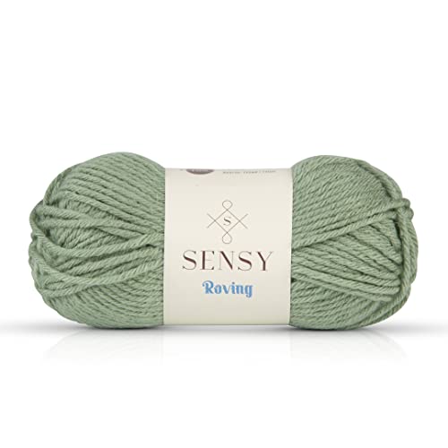 S Sensy Roving- Premium Acrylic&Wool Blend #5 Bulky Yarn Lily Pad 131 Yards