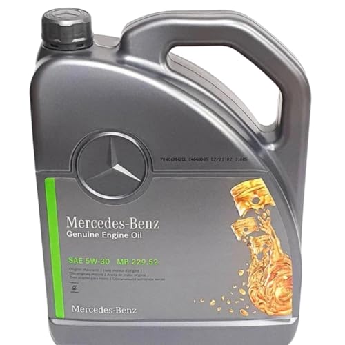 Mercedes-Benz Genuine SAE 5W30 Engine Oil 5L Fully Synthetic Low Ash LoAsh Specification MB 229.52 GB, IE 5 Litre OEM Original Motor Oil Superior Engine Protection & Efficiency A000989671013FBDK