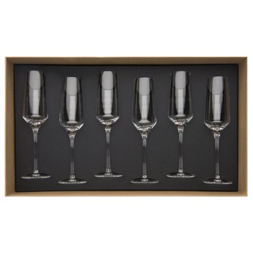 Guy Degrenne 206395 Coffret de 6 Flutes à Champagne 19 cl