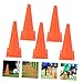 Hemoton 5pcs 32cm Orange Plastic Sports Cones Football Soccer Training Markers Agility Hurdles Road Safety Cones for Basketball Field Drills and Outdoor Sports