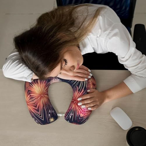 Almohada de viaje memory foam con diseño Firework miniatura 7