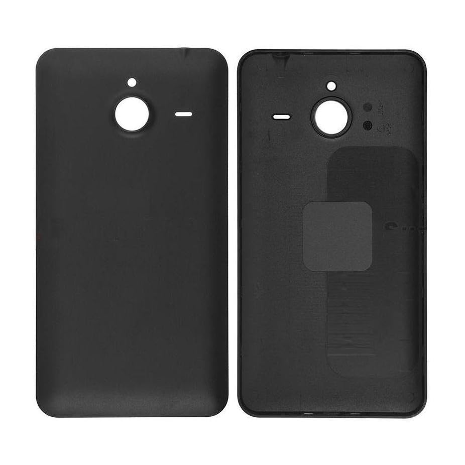 BACKER THE BRAND Compatible with Microsoft Lumia 640 XL Replacement Back Body, Back Panel with On Off Volume External Button -Black