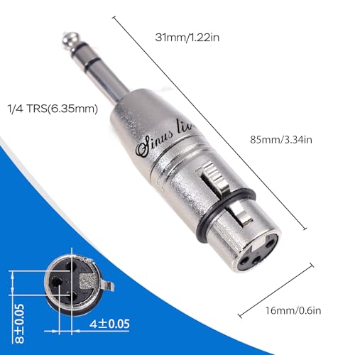 SINUS LIVE 4 Adaptadores XLR macho a TRS 1/4" miniatura 4