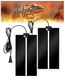 GlowUp 7W Reptile Vivarium Heat Mats, Pets Heating Pad with Temperature Adjustment, Amphibian Tank Warmer for Reptiles, Turtles, Snakes, Lizard, Gecko, Removable Under Tank Reptile Heating Mat, (2X)