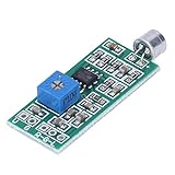 Okuyonic Módulo de Captación de Micrófono, Placa de Detección de Sonido de Ganancia Ajustable, Salida de Doble Canal de bajo Ruido de Tierra para Bricolaje