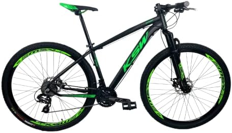 Bicicleta Aro 29 KSW 27v Freio Hidraulico Suspensão C/Trava Cubo ...
