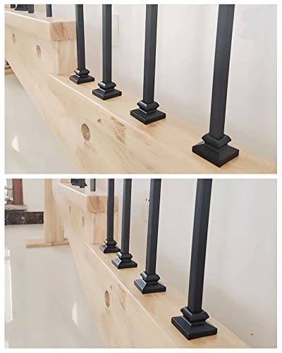 Langdoly 1/2" Baluster Shoes Iron Baluster Shoes Stair Spindle Shoes - Pack Of 10(Satin Black) #TOP3