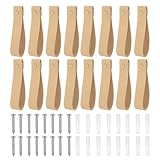 QUARKZMAN 16Stk Leder Vorhangstangenhalter 11 x 1 Zoll Wandhalterungen Vorhangstangenhaken Halterungen Mit Schrauben Für Wand Badezimmer Küche Schlafzimmer Beige