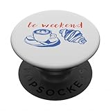 Le Weekend Retro Art para un Ambiente Relajante y Acogedor PopSockets PopGrip Adhesivo