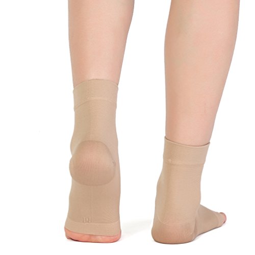 TOFLY® Plantar Fasciitis Socks for Women Men, Truly 20-30mmHg Compression Socks for Arch & Ankle Support, Foot Care Compression Sleeves for Injury Recovery, Eases Swelling, Pain Relief, Beige S - Thumbnail 4