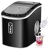 Euhomy Ice Maker Countertop, 9 Cubes Ready in 6 Mins, 26.8 lbs/24H, Self-Cleaning, Potable Ice Maker Machine with Ice Scoop and Basket for Home/Kitchen/Office