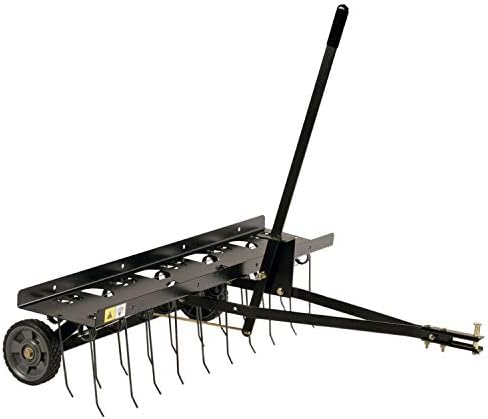 Brinly DT-402BH-A Tow Behind Dethatcher with Preassembled Tines & Transport Mode, 40"